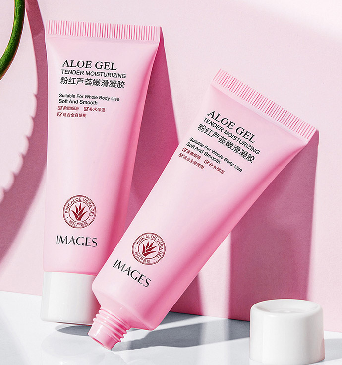 Gel Lô Hội Nha Đam Hồng Dưỡng Da, Phục Hồi Hư Tổn, Ngăn Ngừa Lão Hóa Da IMAGES Pink Aloe Vera Gel (40g) MS6084