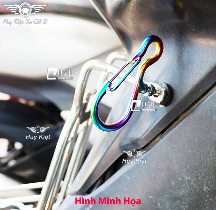 (Giá 1 Móc) Móc Gạt, Móc Câu Treo Đồ [INOX 304] Titan 7 Màu Gắn Baga Xe Máy Wave, Dr, Future, Sirius, AB, Win, Ex, Sonic, NVX, PCX MS9999
