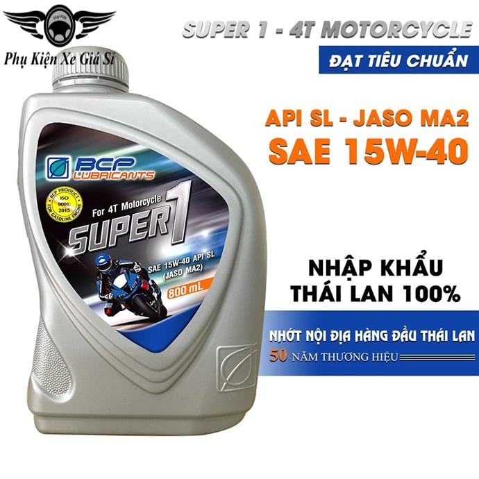 Dầu Nhớt Xe Số Wave, Dream, Sirius, Future, Jupiter, Suzuki Viva, Galaxy Sport 0.8 Lít BCP15w40 Thái Lan MS3740
