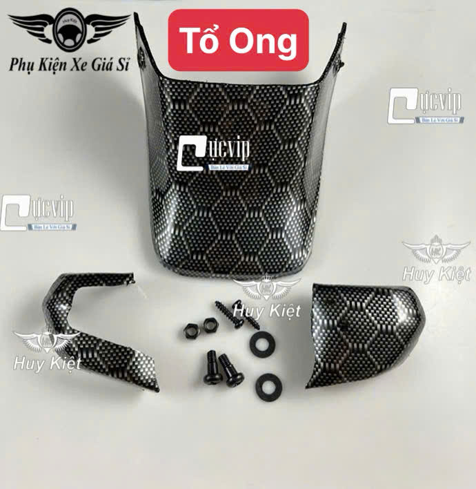 Ốp Dè Sau + Xi Nhan Trước Carbon (Tặng Ốc) Cho Dream 100cc 110cc, Dream Lùn, Dream Thái MS6662