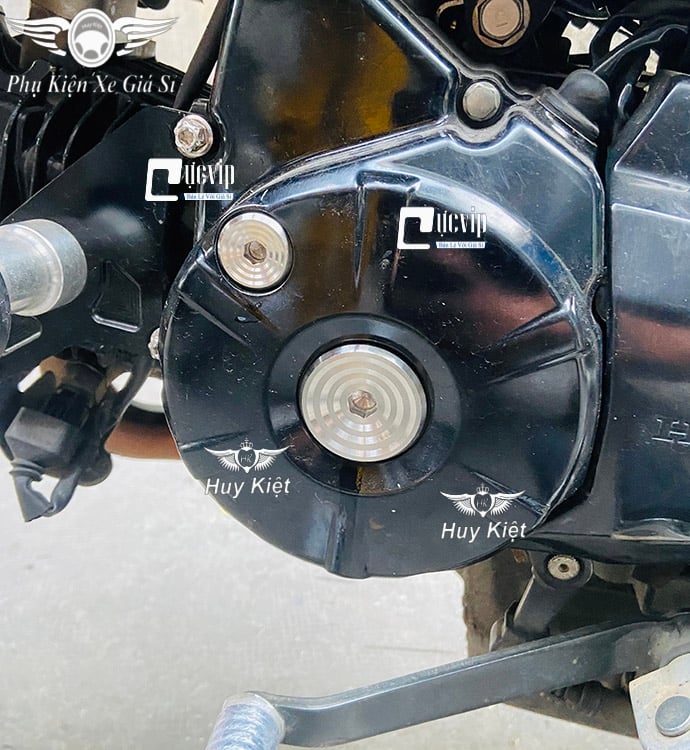 Cặp Nút Đề, Ốc Mâm Lửa Salaya Thái Inox 304 Nguyên Khối Cho Dòng Xe Honda, Yamaha MS5174