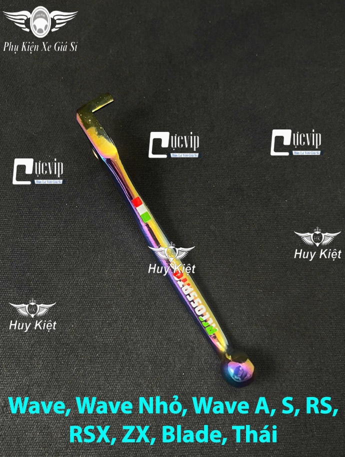 (Chữ 7 Màu) Tay Thắng Đùm, Thắng Đĩa Mod Chữ RCCOSSRTO Xi Titan 7 Màu Wave Nhỏ, Wave A 2017, Wave Thái, Blade, A, S, RS, RSX, ZX, Sirius Xăng Cơ, Si 50cc MS6577