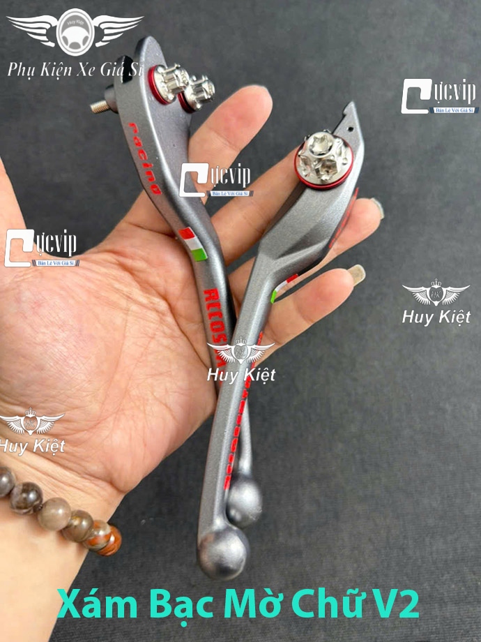Cặp Tay Thắng Nhôm + 3 Ốc Tay Thắng Inox 304 D3 Tặng LĐ Đỏ Vario 2018 - 2021, Vario 2022 - 2025 125cc MS6678