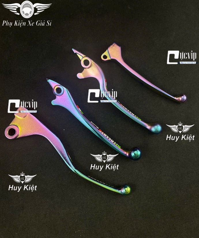 (Chữ 7 Màu) Tay Thắng Đùm, Thắng Đĩa Mod Chữ RCCOSSRTO Xi Titan 7 Màu Wave Nhỏ, Wave A 2017, Wave Thái, Blade, A, S, RS, RSX, ZX, Sirius Xăng Cơ, Si 50cc MS6577
