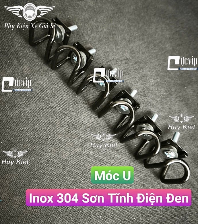 [Inox 304 Sơn Tĩnh ĐIện] Móc Treo Đồ Xe Máy Kiểu (Chữ U) (KHÔNG Rỉ Sét) Gắn Nhiều Dòng Xe Máy MS6675