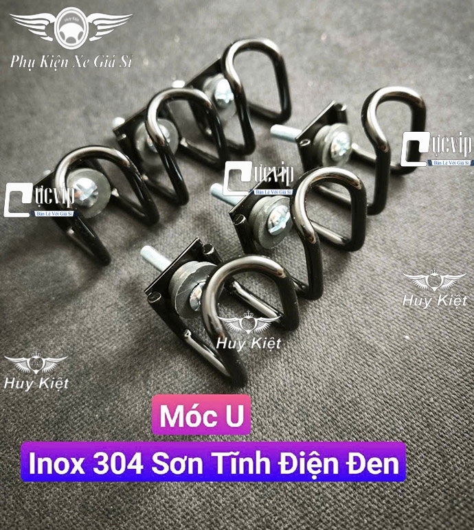 [Inox 304 Sơn Tĩnh ĐIện] Móc Treo Đồ Xe Máy Kiểu (Chữ U) (KHÔNG Rỉ Sét) Gắn Nhiều Dòng Xe Máy MS6675