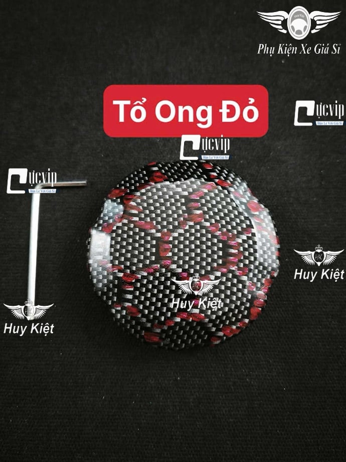 Ốp Nắp Bình Xăng CARBON Fiber Tổ Ong, Vân Đá Gắn Xe Honda, Yamaha, Suzuki Có Nắp Xăng Phẳng MS6693