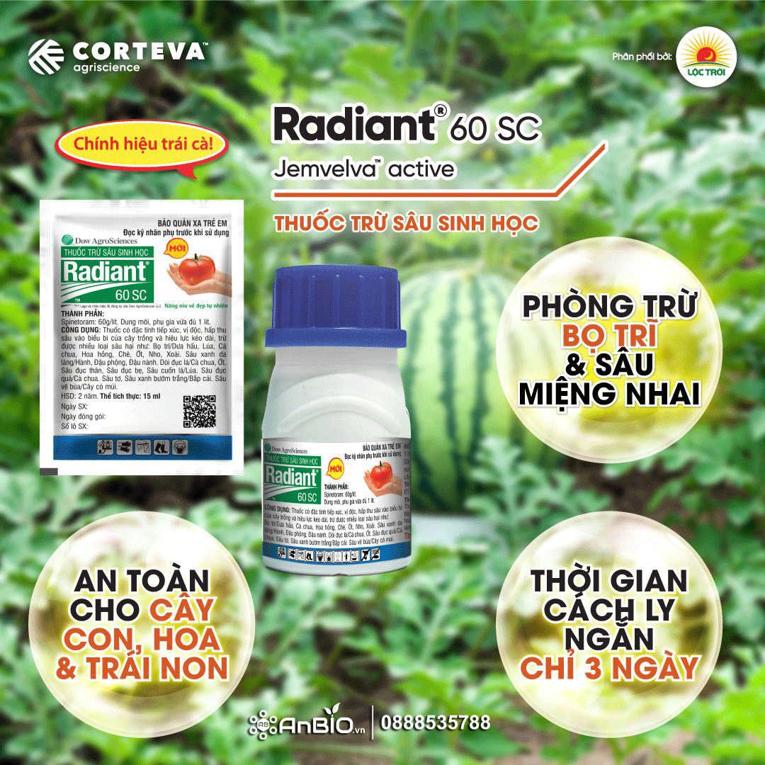 Thuốc trừ sâu sinh học Radiant 60SC: Giải pháp an toàn cho nông nghiệp bền vững