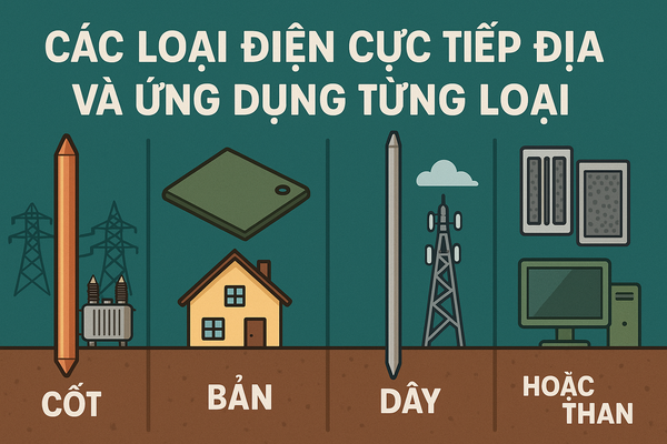 Các loại điện cực tiếp địa và ứng dụng từng loại