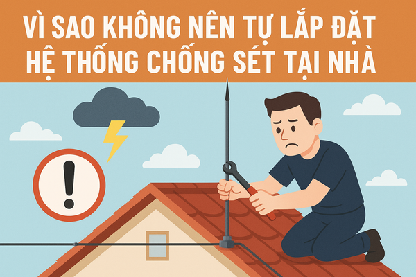 Vì sao không nên tự lắp đặt hệ thống chống sét tại nhà