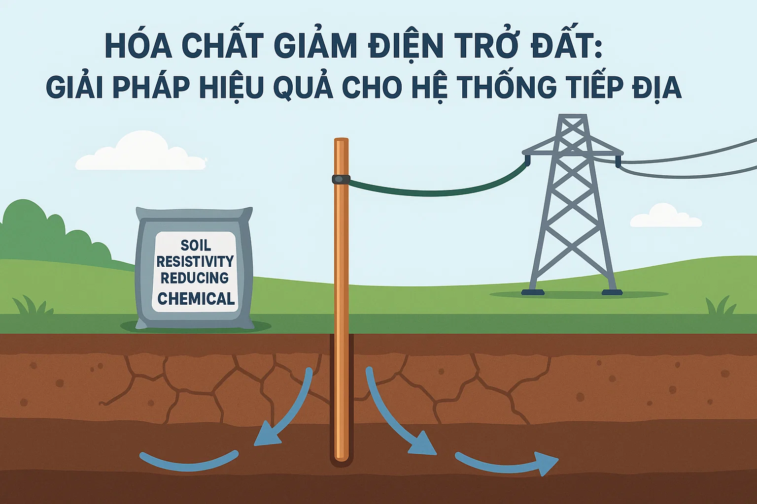 Hóa chất giảm điện trở đất: Giải pháp hiệu quả cho hệ thống tiếp địa