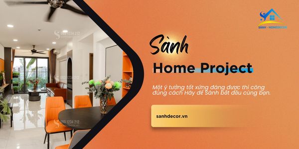 Thi công nội thất trọn gói cho phòng khách tone cam tại Celadon City