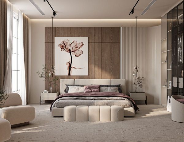 Phòng ngủ master hiện đại đi kèm nội thất đa năng