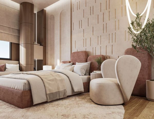 Phòng ngủ master có không gian mở