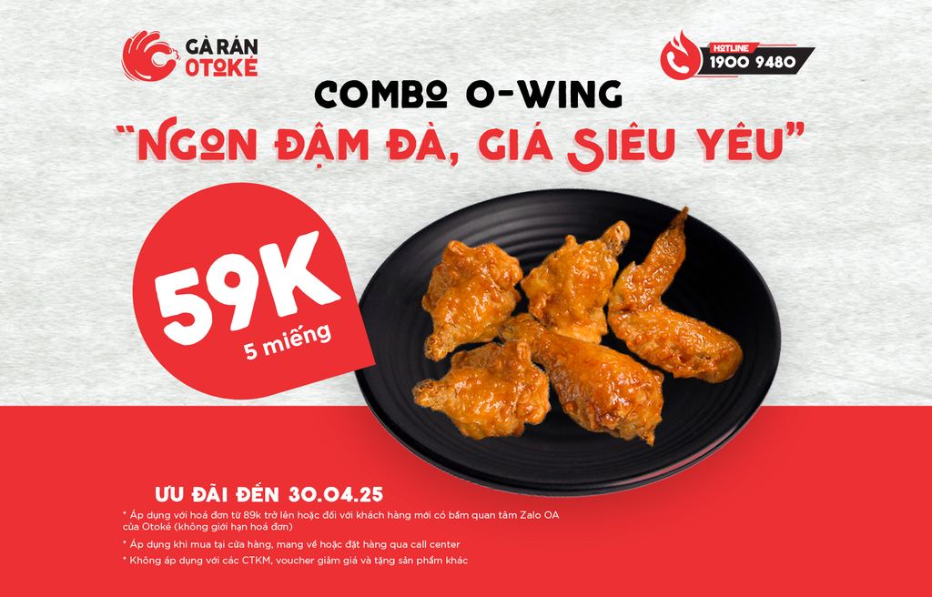 CỰC HOT – COMBO 5 MIẾNG O-WING CHỈ 59K!