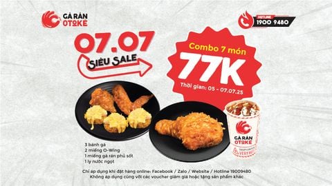 SIÊU SALE 7.7 – COMBO 7 MÓN CHỈ 77K
