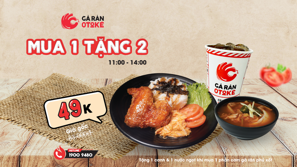 MUA 1 TẶNG 2 – CƠM TRƯA DEAL ĐỈNH, GIÁ CHỈ 49K!