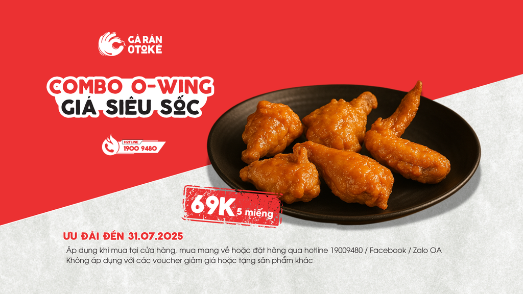 COMBO O-WING GIÁ SIÊU SỐC – CHỈ 69K!