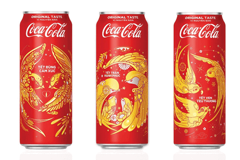 Coca-Cola ra mắt 3 mẫu bao bì độc đáo dịp Tết 2018
