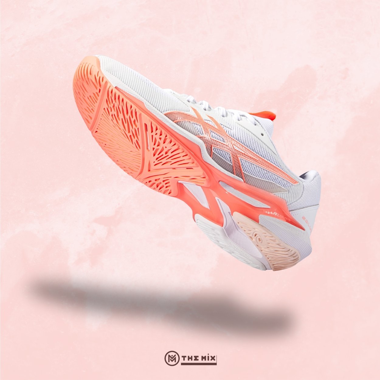 Asics Solution Speed FF3 White/Sun Coral - 1042A250-100 - Hàng Chính Hãng
