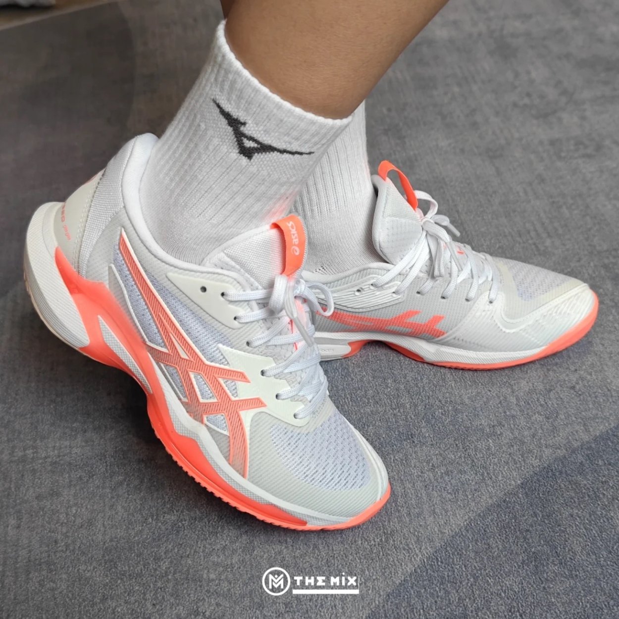 Asics Solution Speed FF3 White/Sun Coral - 1042A250-100 - Hàng Chính Hãng