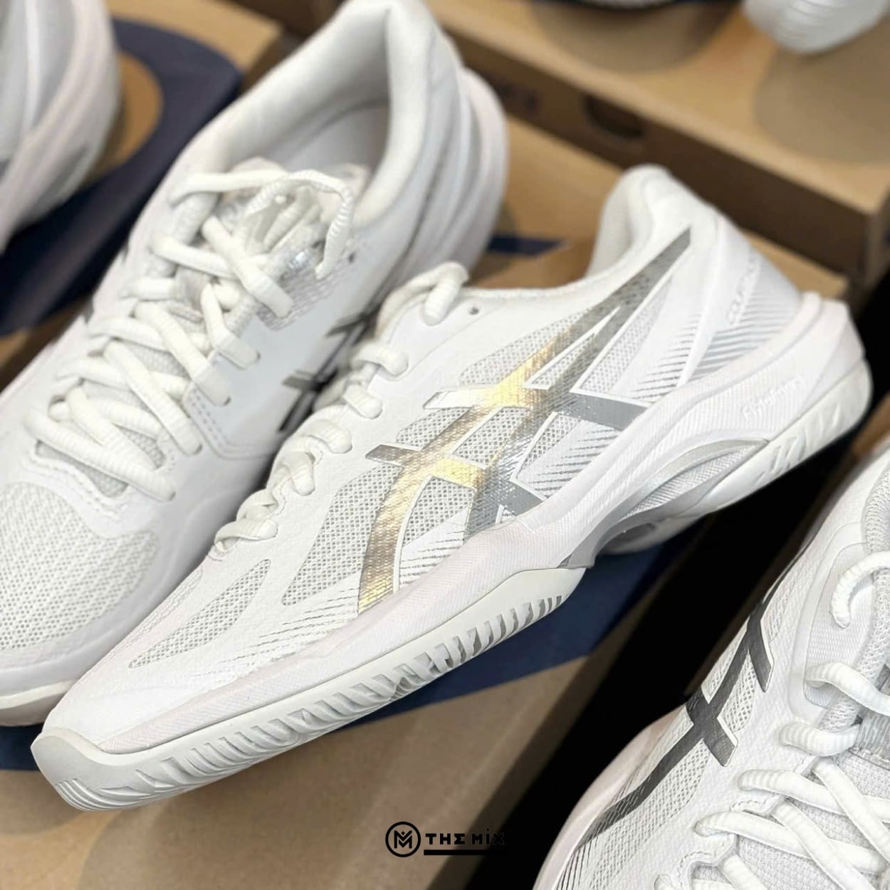 Asics Court Hunter FF White Pure Silver - 1072A112-102 - Chính Hãng