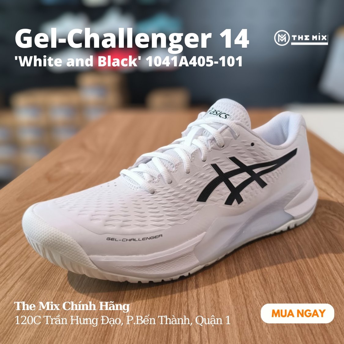 Asics Gel-Challenger 14 'White and Black' - 1041A405-101 - Chính Hãng