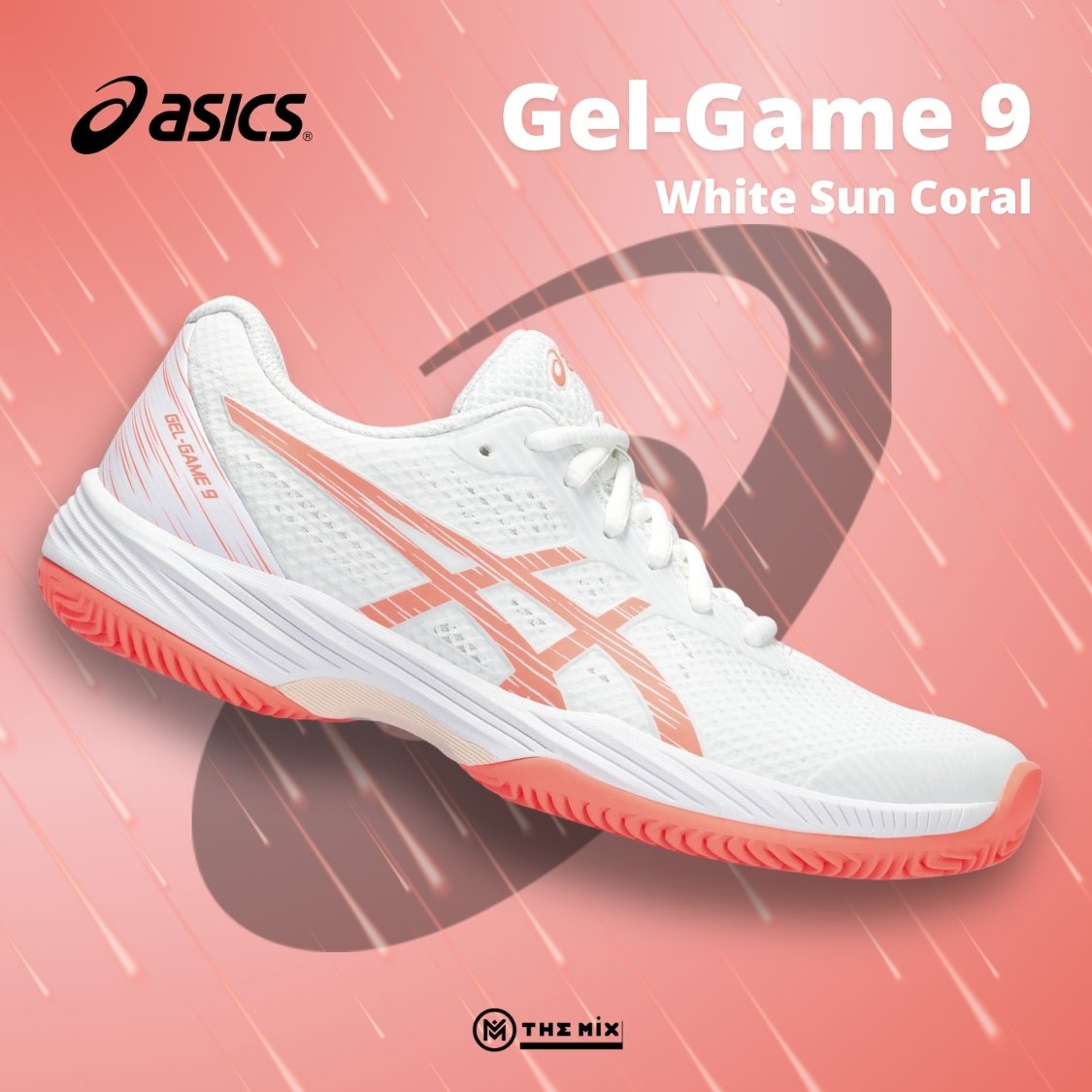Asics Gel-Game 9 'White Sun Coral' - 1042A217-104 - Hàng Chính Hãng