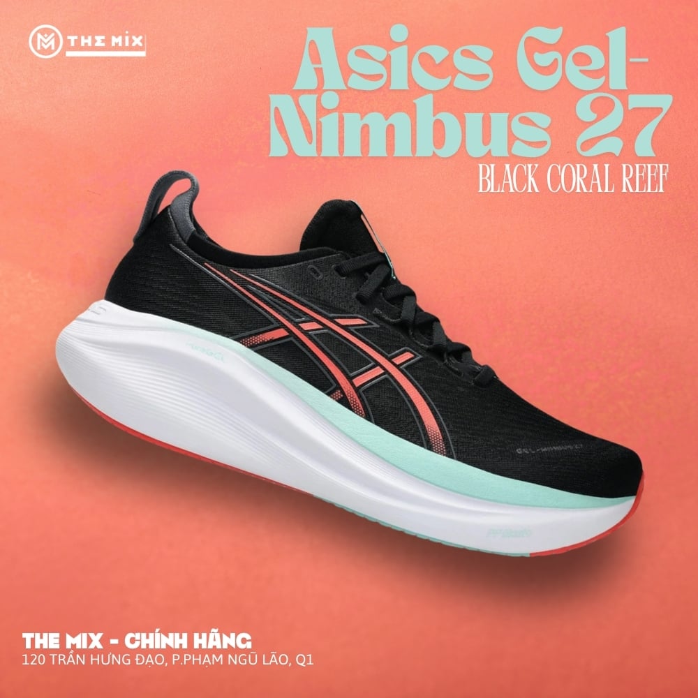 ASICS Gel-Nimbus 27 Black Coral Reef - 1011B958-004