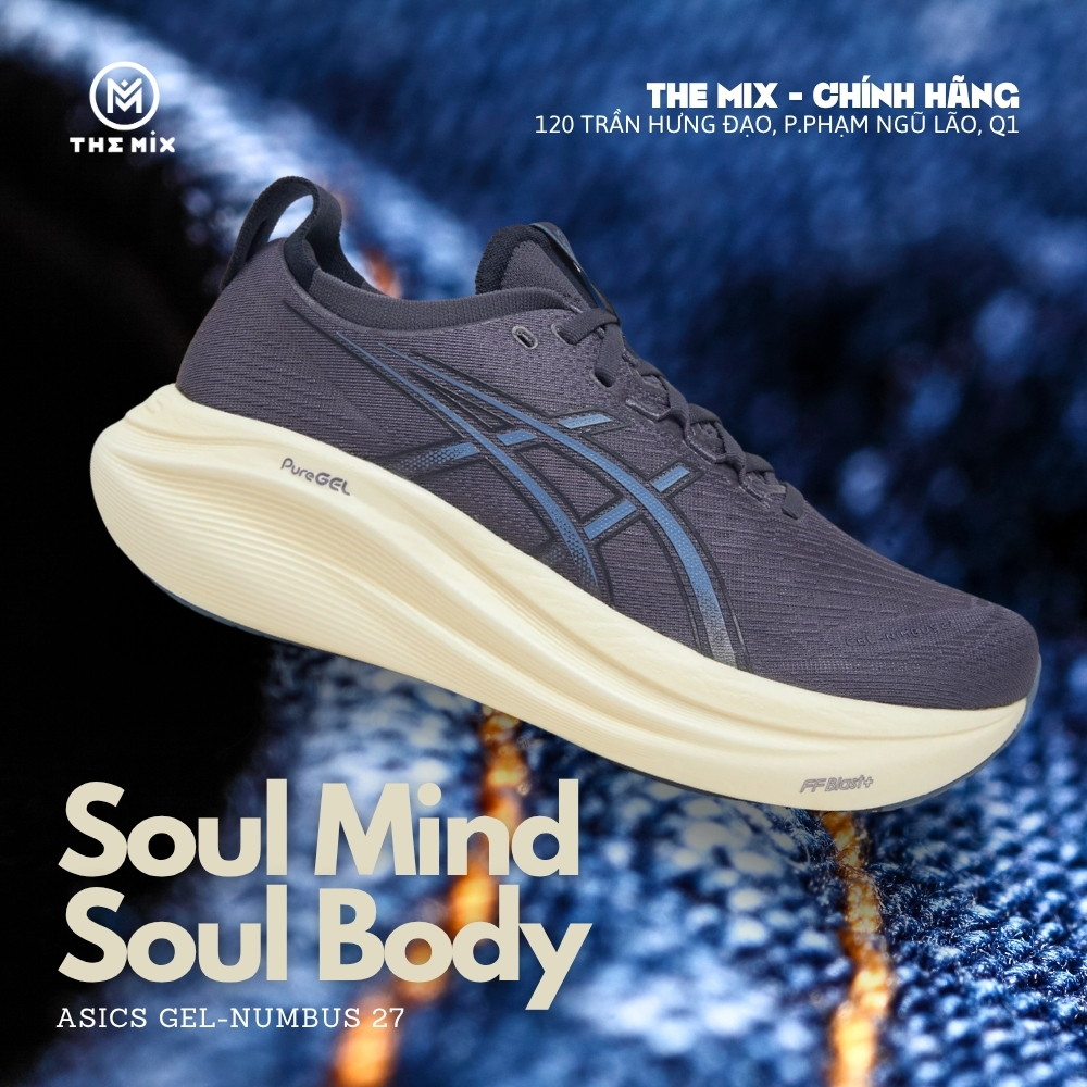 Asics GEL-NIMBUS 27 Indigo Fog/Denim Blue - 1011B958-500 - Hàng Chính Hãng