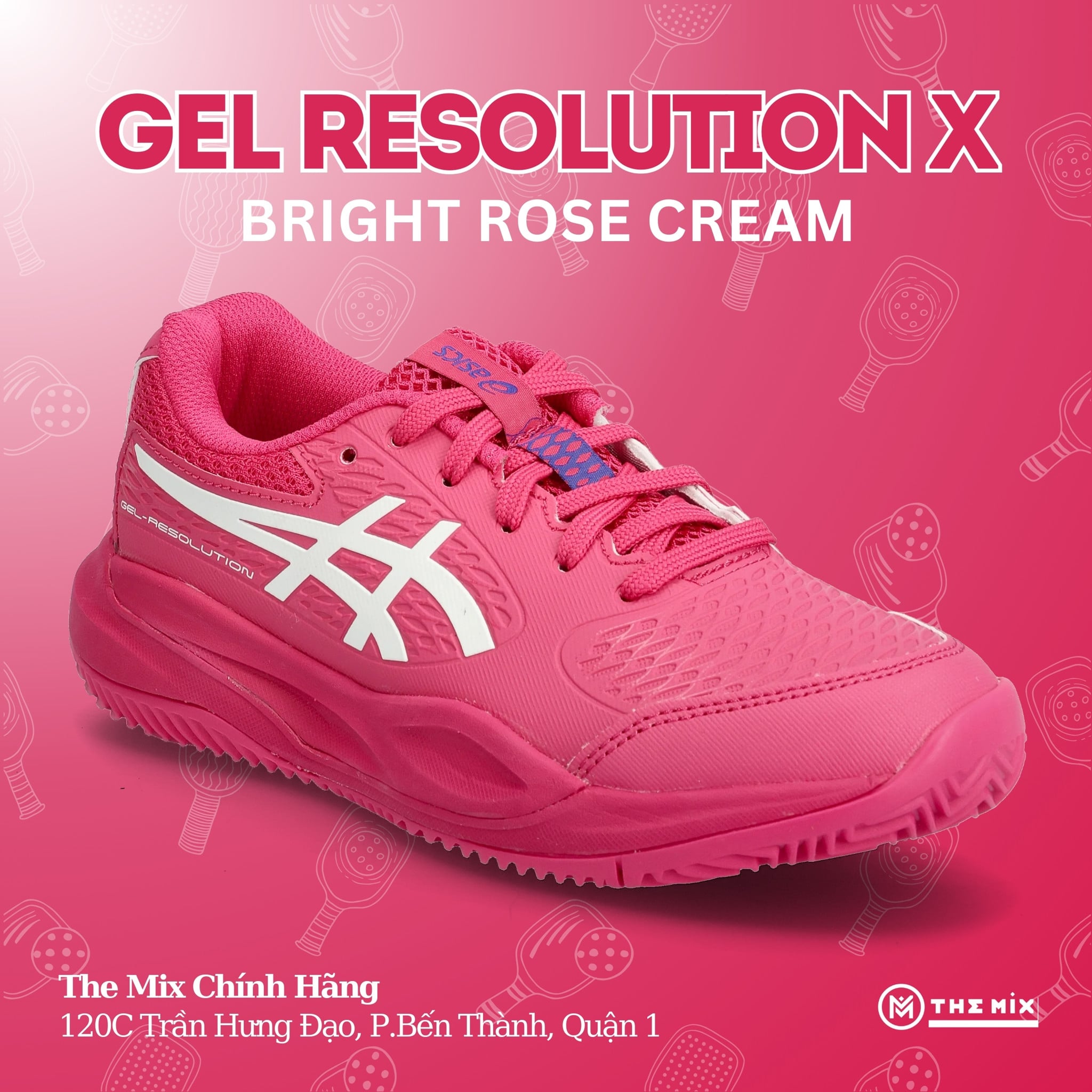 Asics Gel-Resolution X GS Bright Rose Cream - 1044A081-700  Chính Hãng