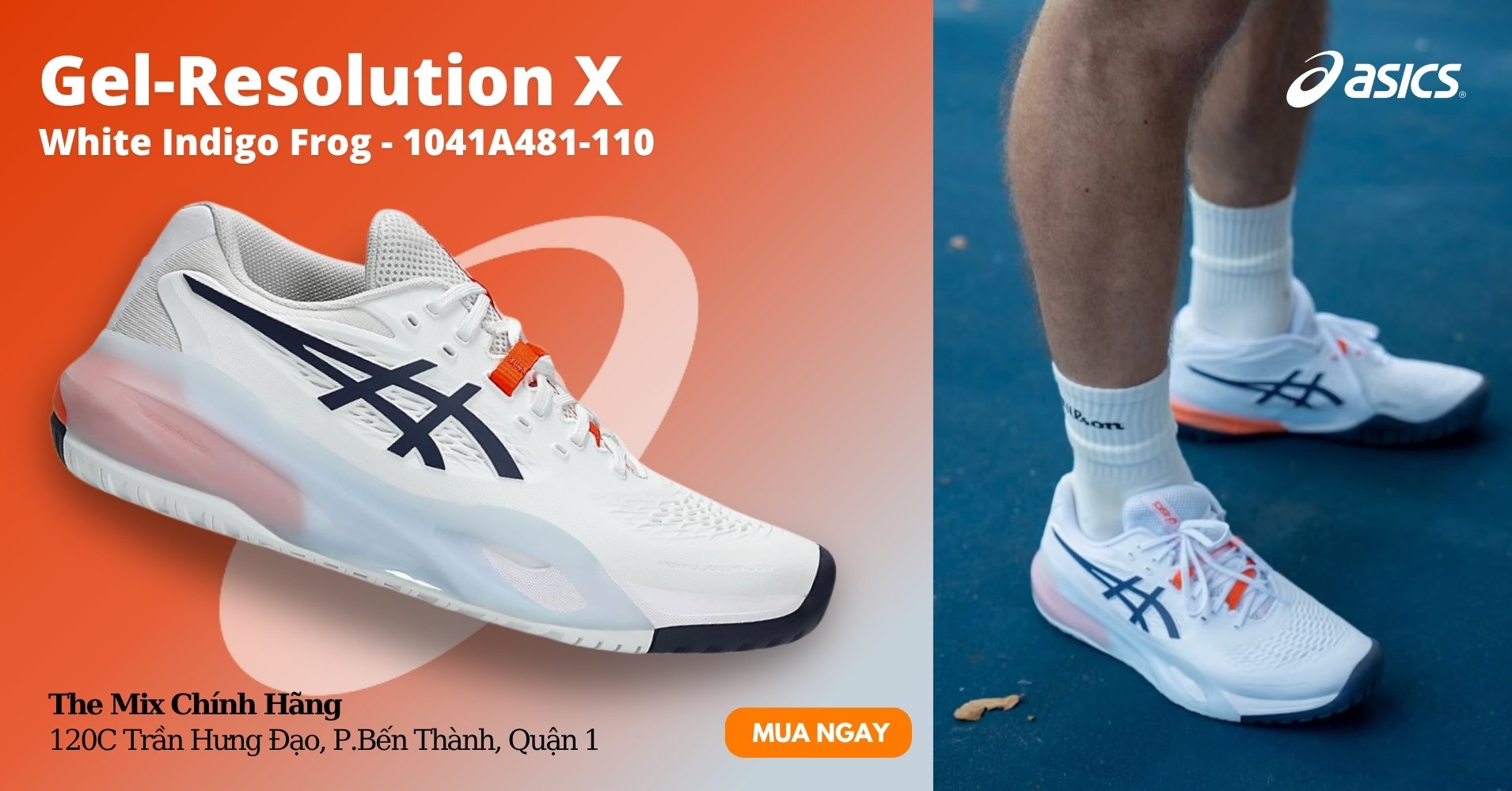 Asics Gel-Resolution X 'Indigo Fog' - 1041A481-110 - Hàng Chính Hãng