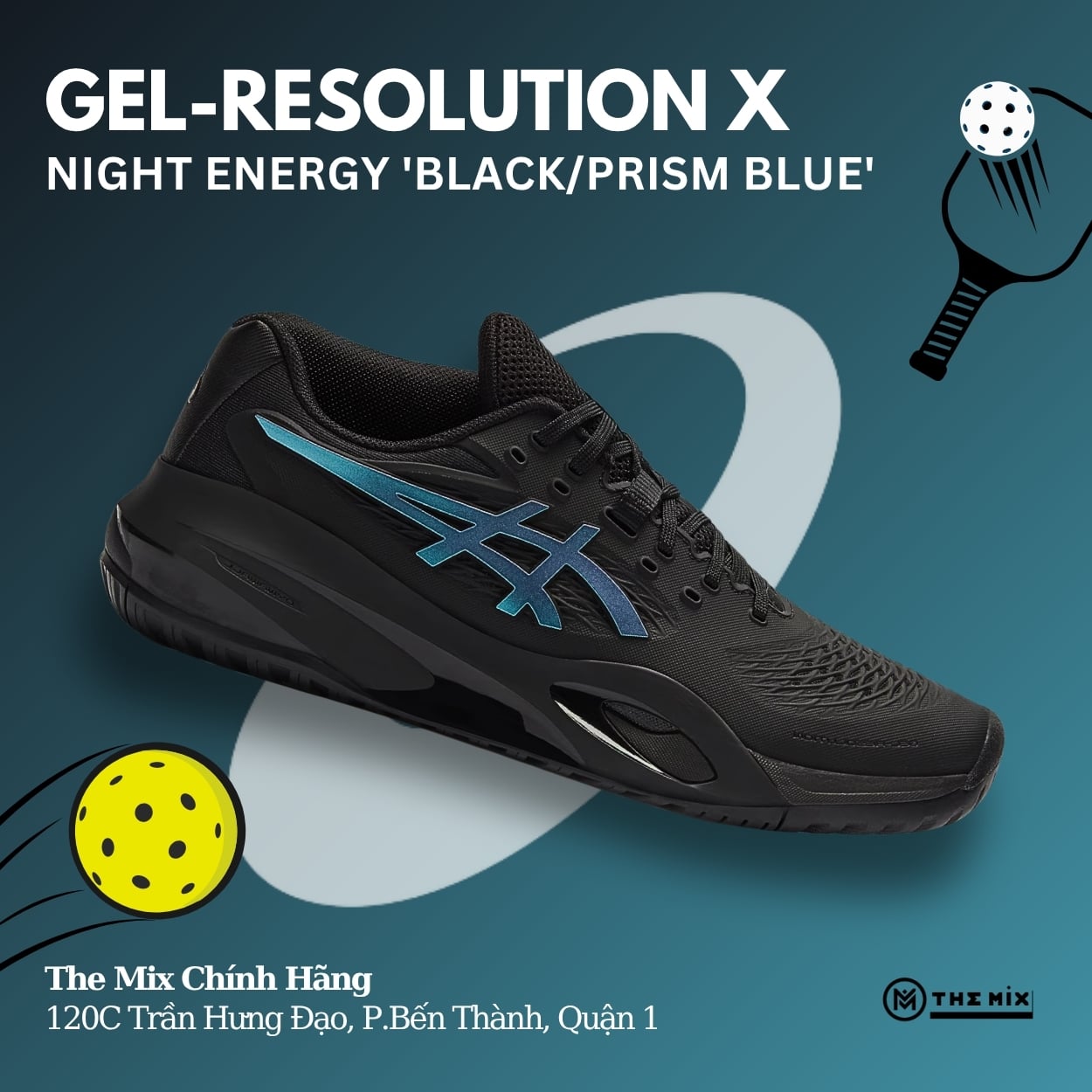 Asics Gel Resolution X Night Energy Black - Prism Blue - 1041A526-960