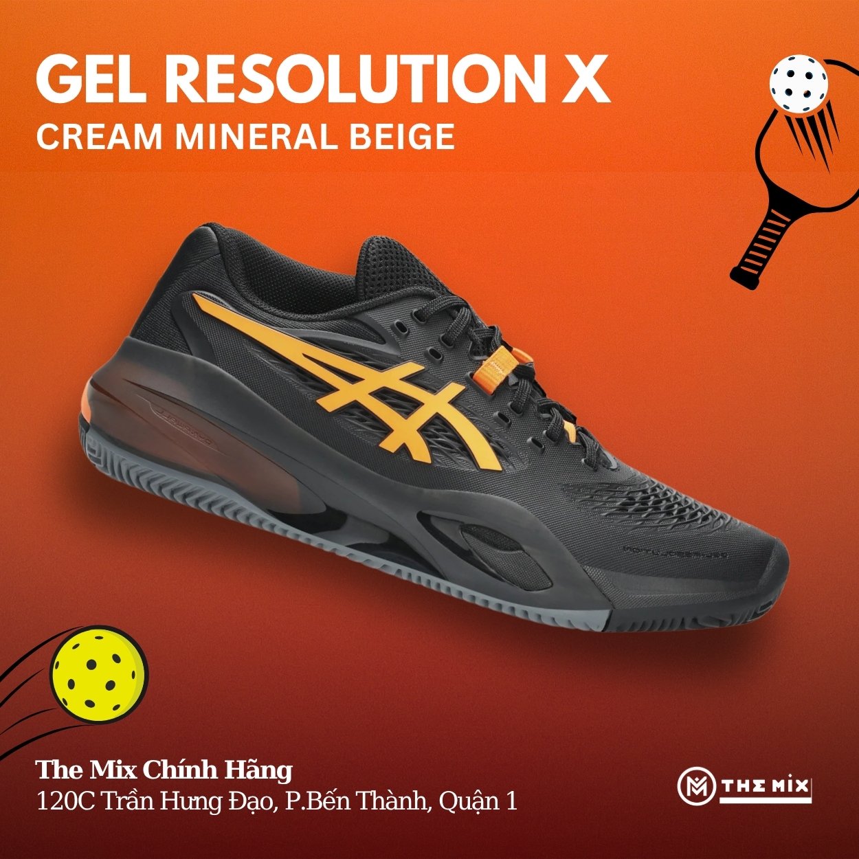 Asics Gel Resolution X Shocking Orange - 1041A481 001 - Chính Hãng