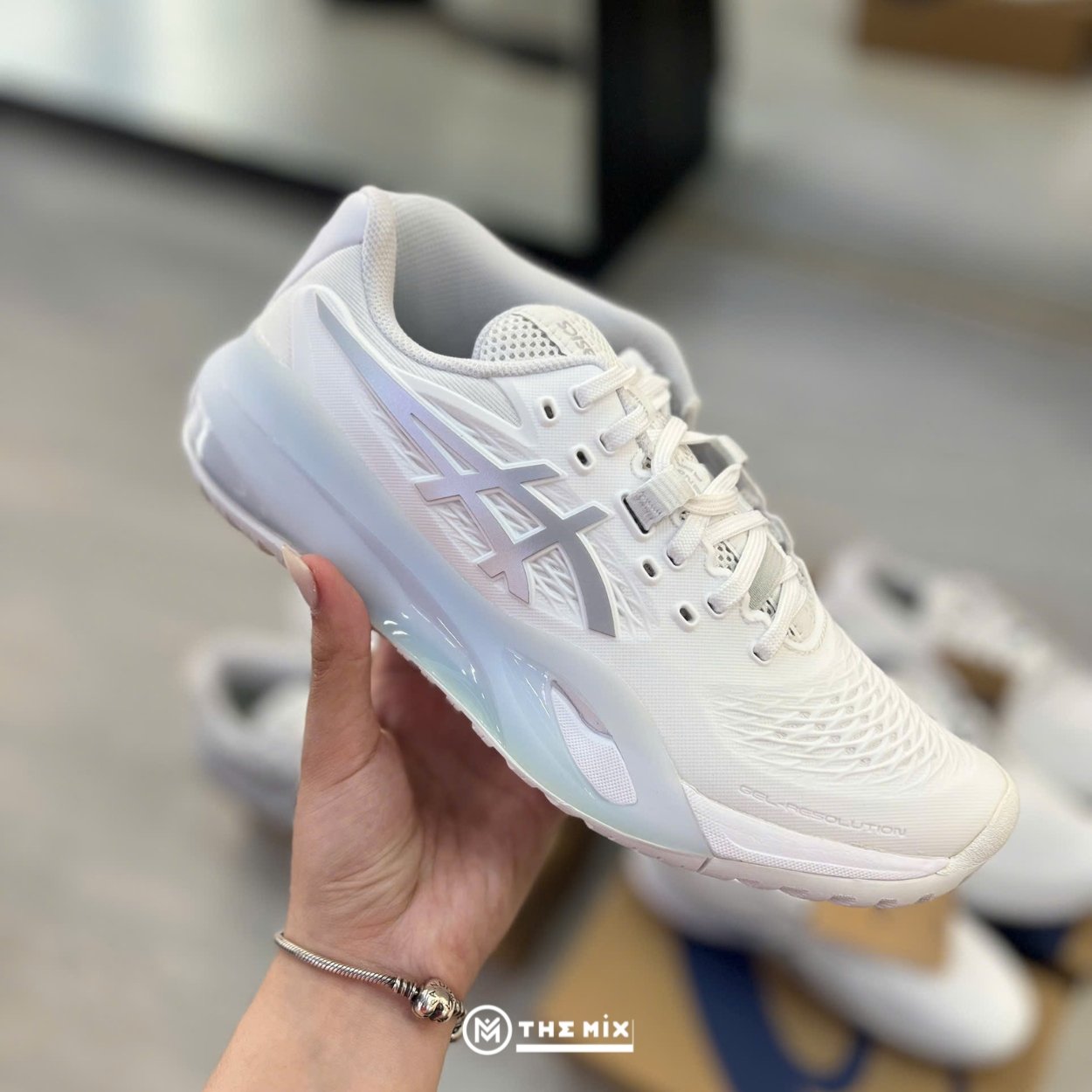 Asics Gel Resolution X 'White Pure Silver' - 1042A279-100 - Chính Hãng