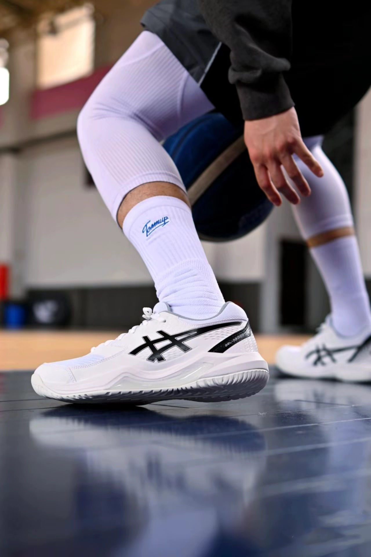 Asics Gel Dedicate 8 Trắng Đen - 1041A408-101 - Hàng Chính Hãng