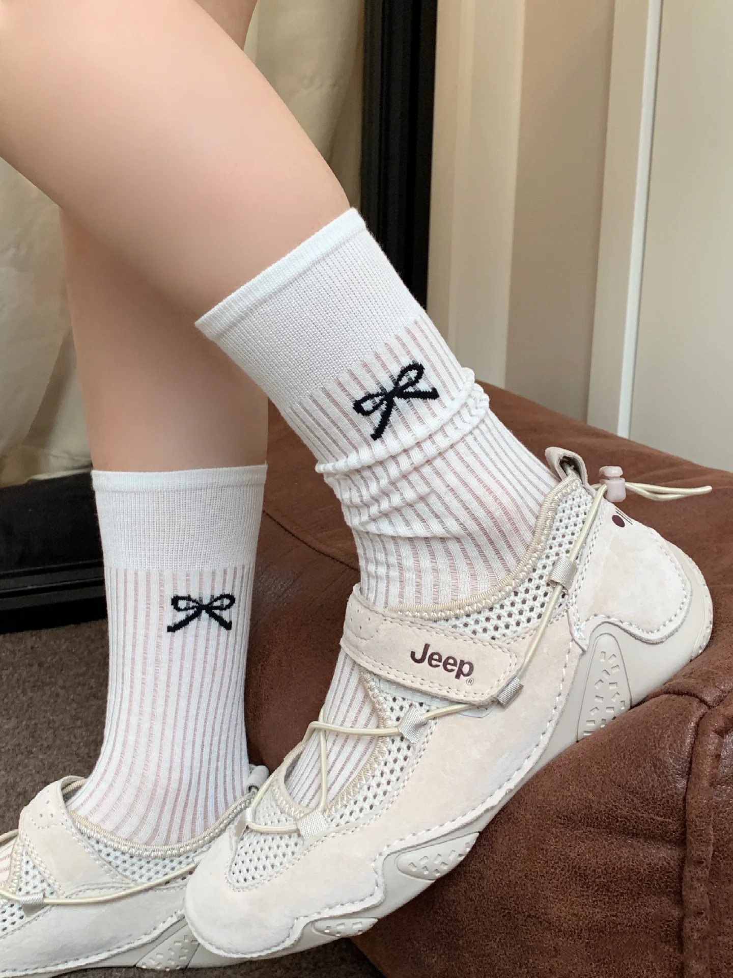 Jeep Mary Jane Sandals Outdoor Light Gray PX241WAS932 Hàng Chính Hãng