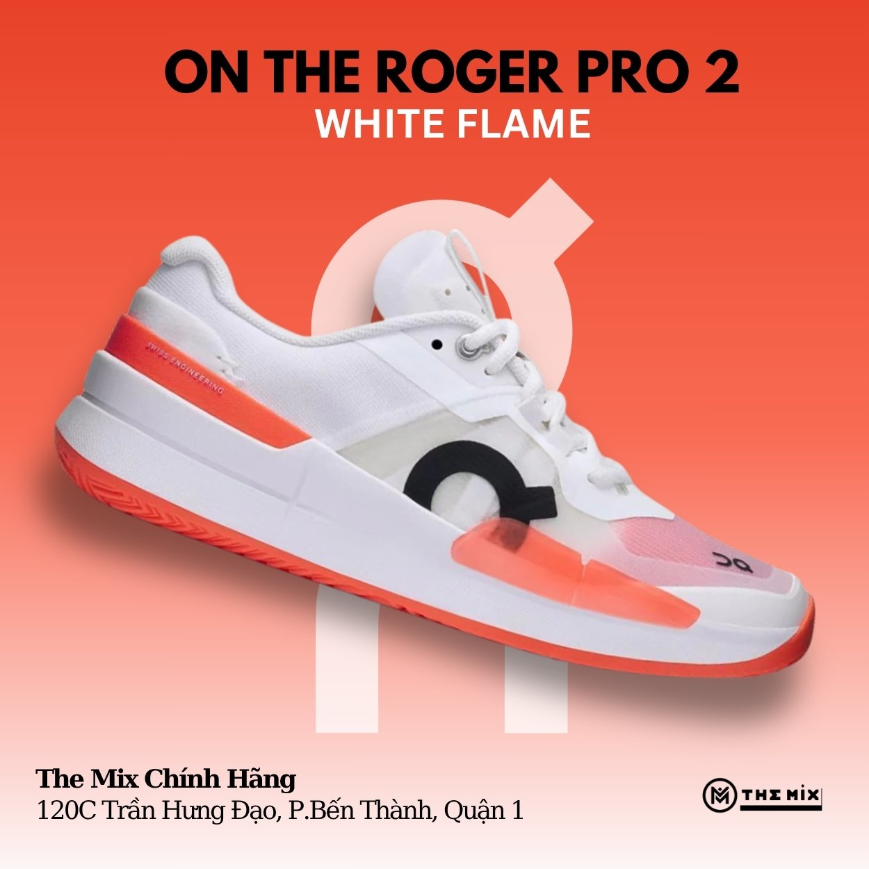 Giày ON The Roger Pro 2 Clay 'White Flame' - 3WE10330256