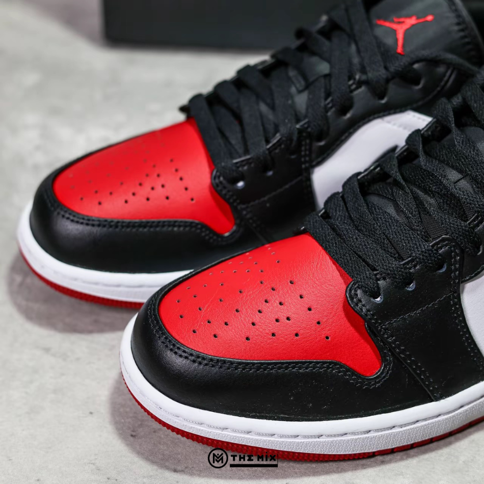 Nike Air Jordan 1 Low Bred Toe 2.0 2023 - 553560-161 Hàng Chính Hãng