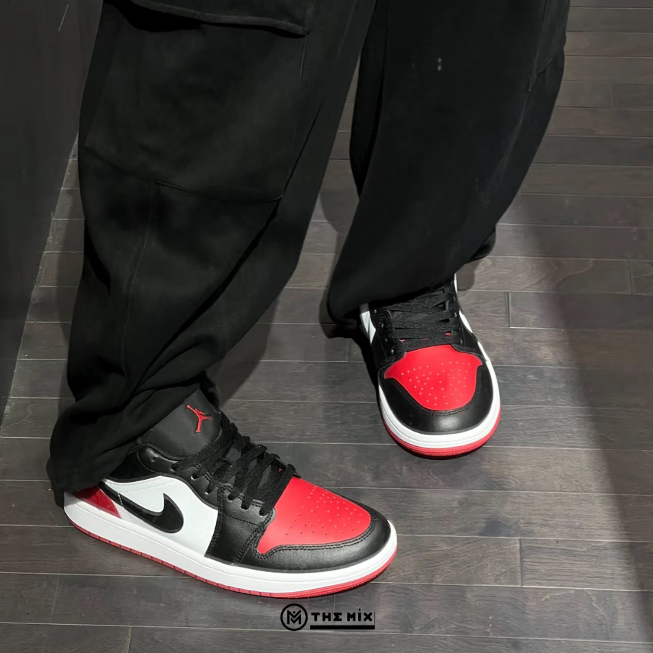 Nike Air Jordan 1 Low Bred Toe 2.0 2023 - 553560-161 Hàng Chính Hãng