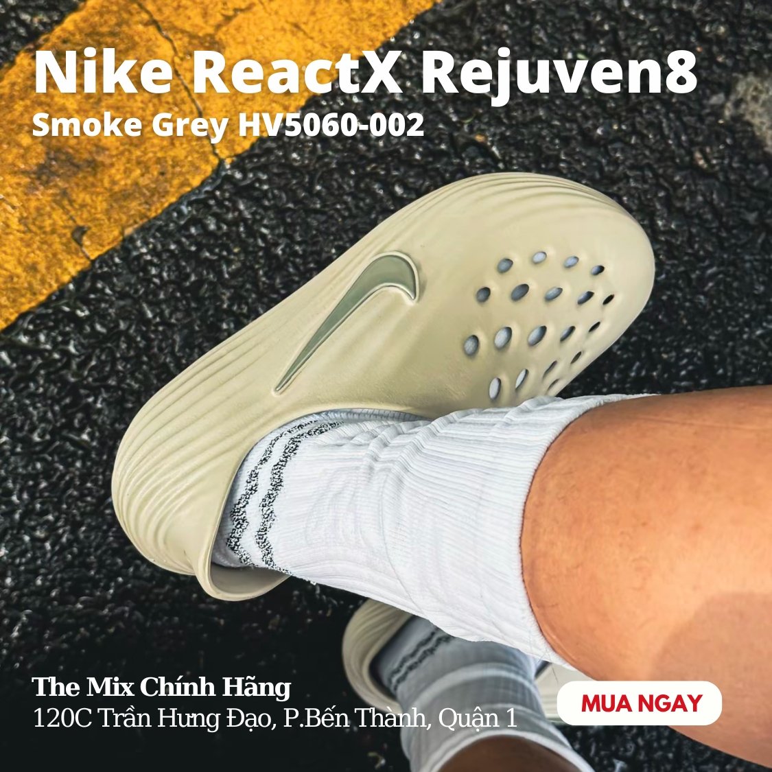 Nike ReactX Rejuven8 Beige - HV5060-100 - Hàng Chính Hãng
