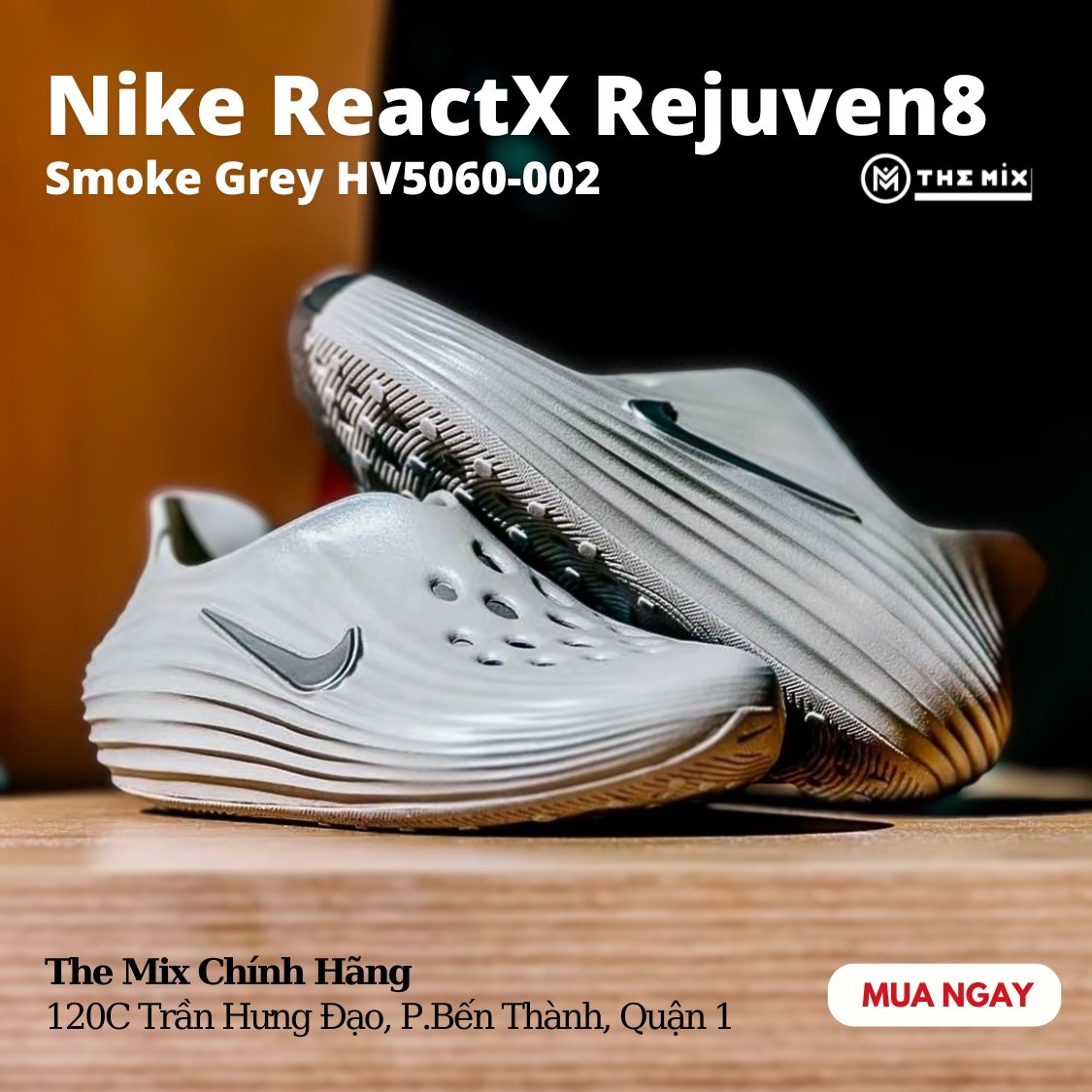 Nike ReactX Rejuven8 Smoke Grey - HV5060-002 Hàng Chính Hãng