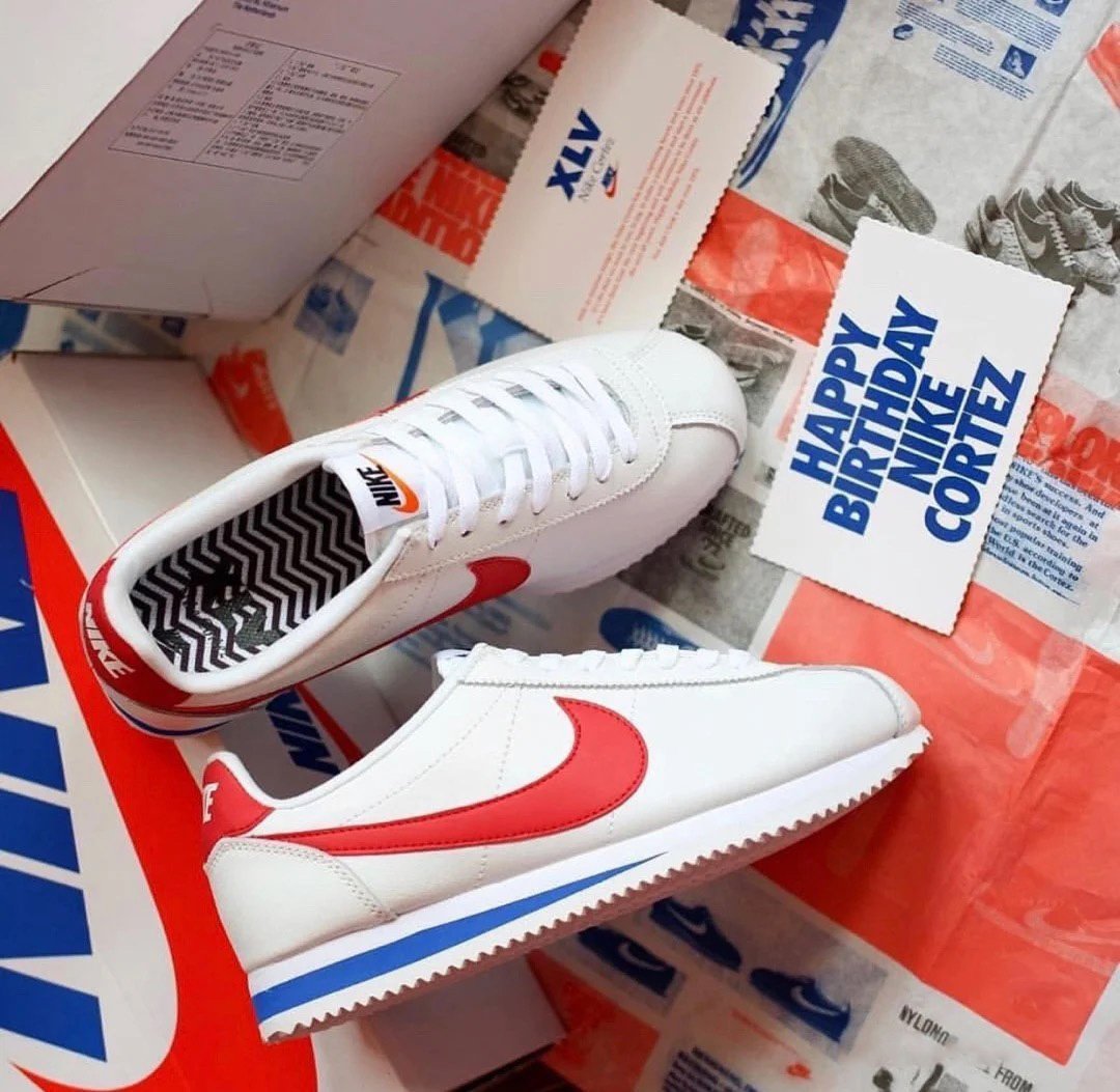 Nike Classic Cortez Leather 'White Red'- Mã 807471-103