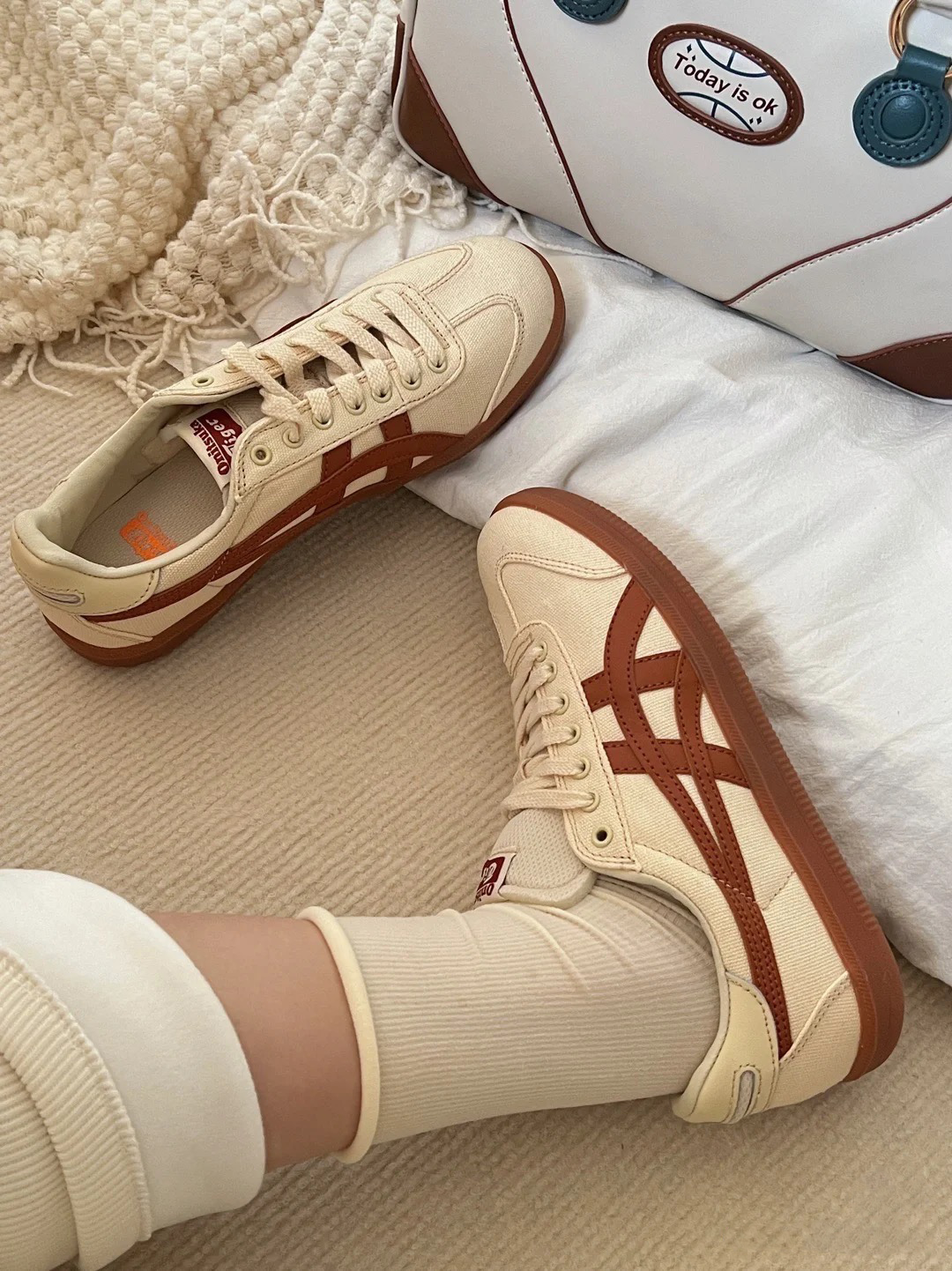Onitsuka Tiger Tokuten Cream Caramel - 1183A862-200 - Hàng Chính Hãng