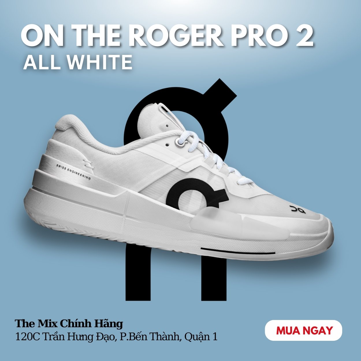 Giày Pickleball On The Roger Pro 2 'All White' - 3ME10300108