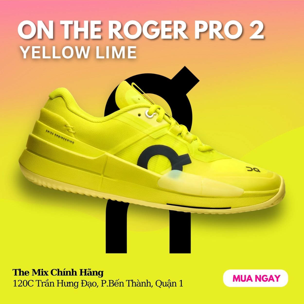Giày ON The Roger Pro 2 Clay 'Lime' - 3WE10633049 Chính Hãng