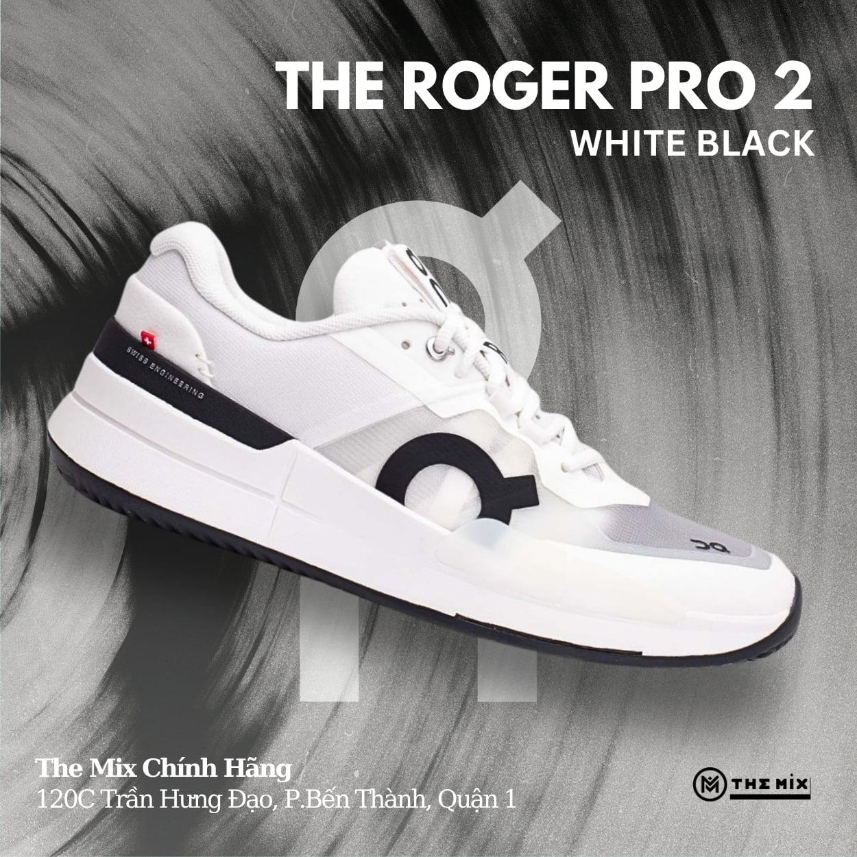 Giày Tennis - Pickleball ON The Roger Pro 2 Clay 'White Black' -  3ME10570462 - Hàng Chính Hãng
