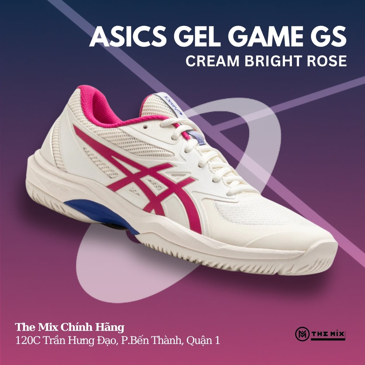Giày Asics Gel Game FF Cream Bright Rose - 1044A083-102 - Hàng Chính Hãng