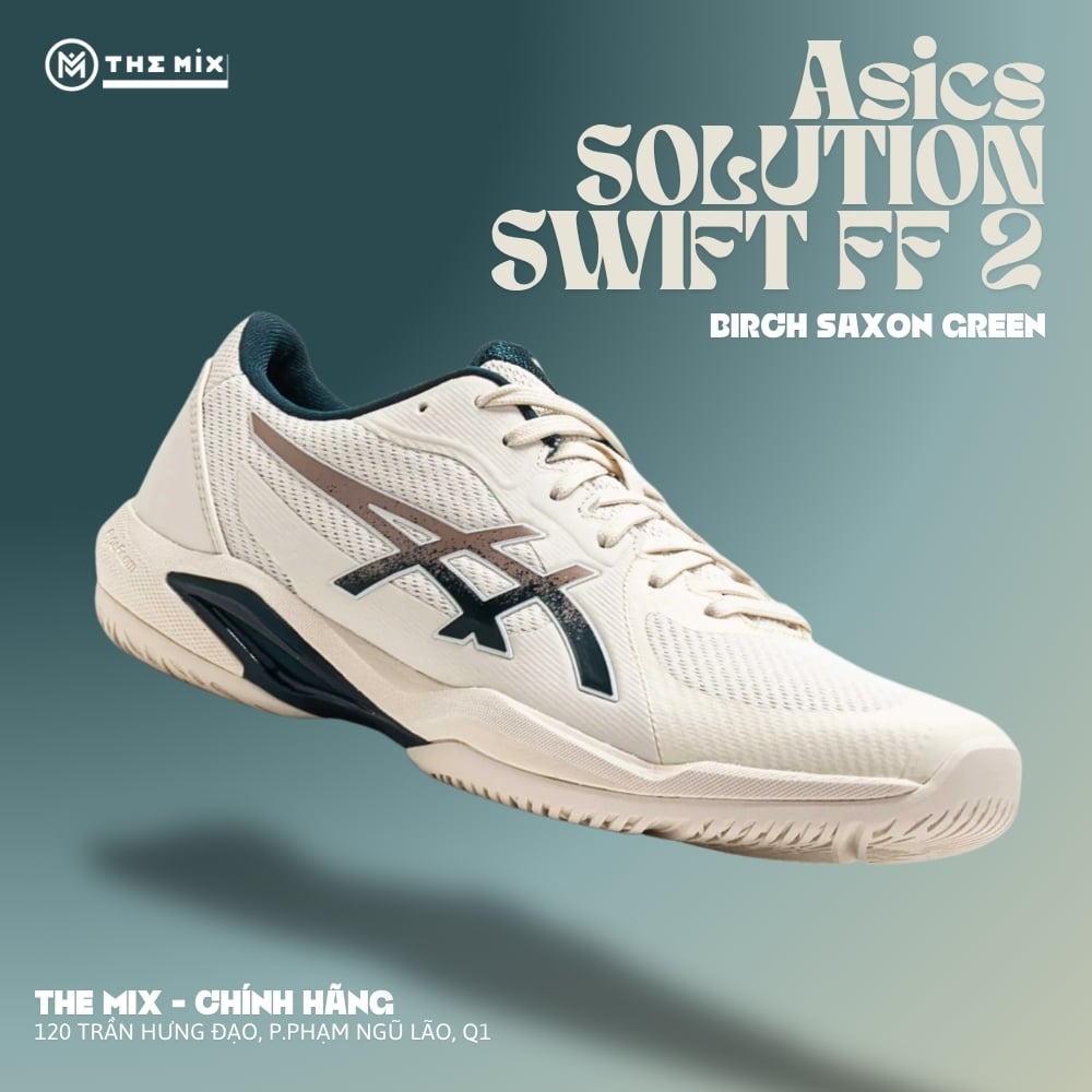 Asics Solution Swift FF 2 Birch Saxon Green - 1041A466-200 Chính Hãng