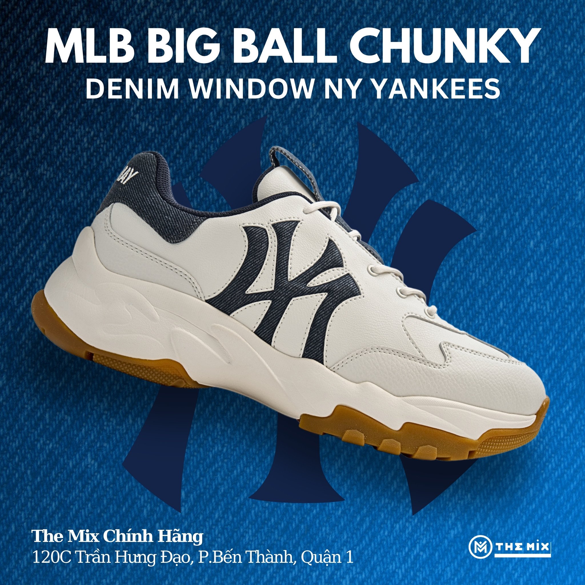 MLB Big Ball Chunky Denim Window NY Yankees - 3ASHD045N-50NYS